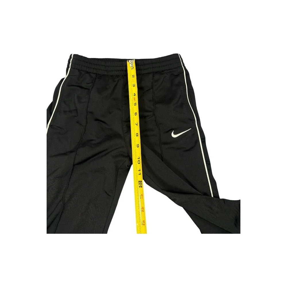 Nike Black Track Pants White Piping Swoosh Logo Athletic Joggers Size Boy Medium
